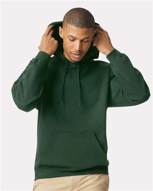 Gildan SF500 Forest Green — on model front