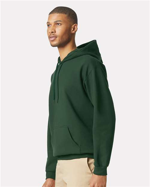 Gildan SF500 Forest Green — on model side