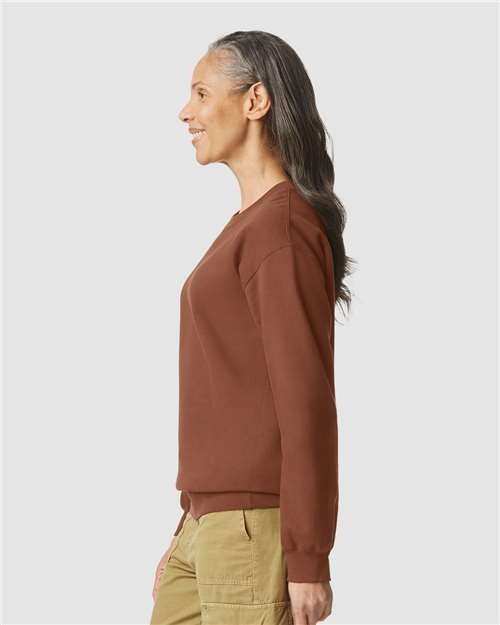 Gildan SF000 Cocoa — on model side