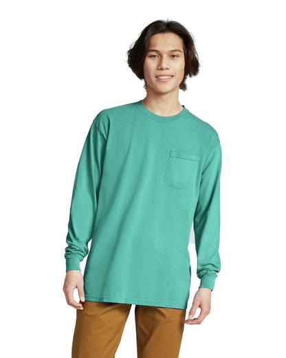Unisex Heavyweight RS Long-Sleeve Pocket T-Shirt - Seafoam