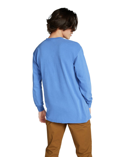 Unisex Heavyweight RS Long-Sleeve Pocket T-Shirt - Flo Blue