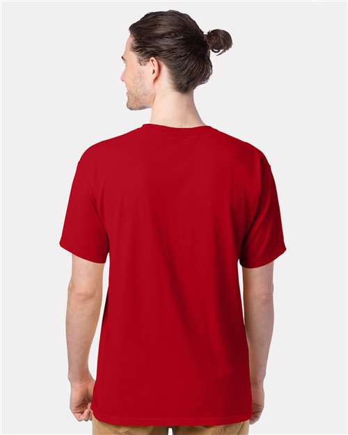 ComfortWash by Hanes GDH100 Athletic Red — on model back