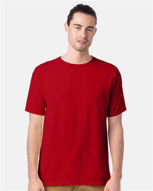 ComfortWash by Hanes GDH100 Athletic Red — on model front