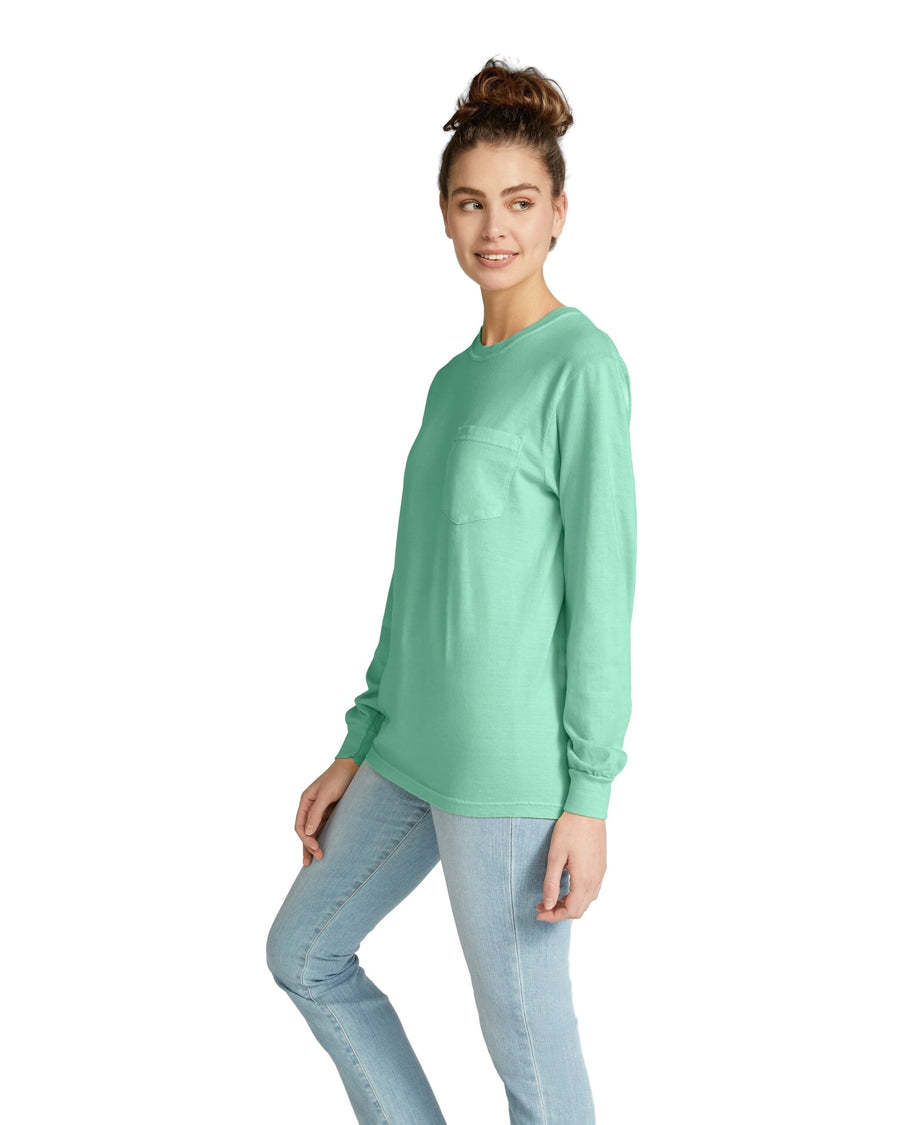 Unisex Heavyweight RS Long-Sleeve Pocket T-Shirt - Island Reef