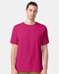 ComfortWash by Hanes GDH100 Peony Pink — on model front