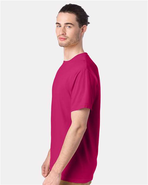 ComfortWash by Hanes GDH100 Peony Pink — on model side