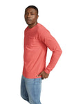 Unisex Heavyweight RS Long-Sleeve Pocket T-Shirt - Bright Salmon