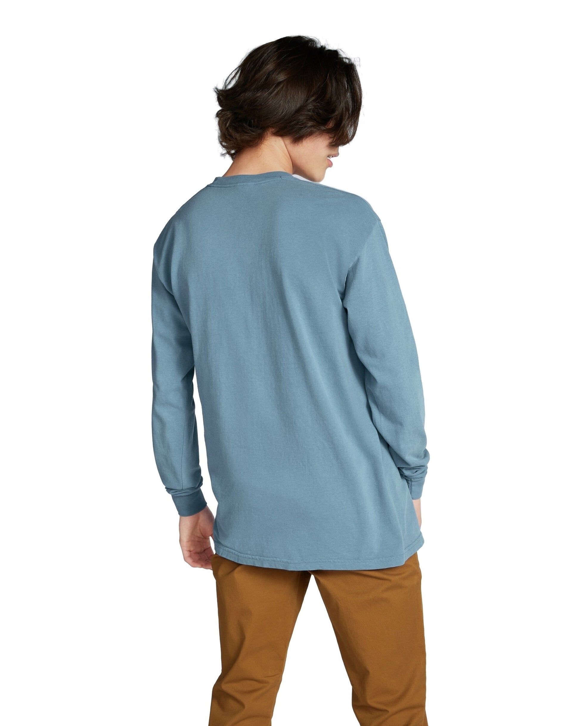 Unisex Heavyweight RS Long-Sleeve Pocket T-Shirt - Ice Blue