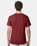Hanes 42TB Athletic Cardinal Heather — on model back