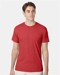 Hanes 42TB Athletic Red Heather — on model front