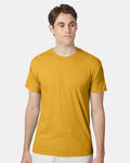 Hanes 42TB Gold Heather — on model front