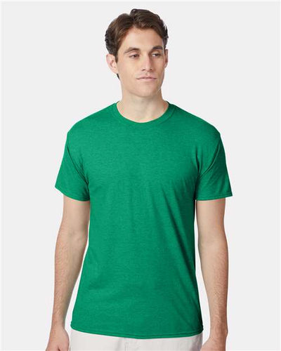 Hanes 42TB Kelly Green Heather — on model front