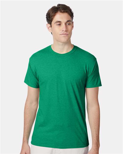 Hanes 42TB Kelly Green Heather — on model front