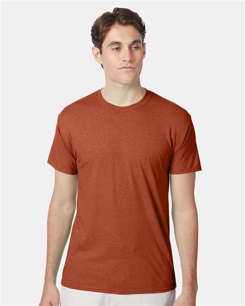 Hanes 42TB Texas Orange Heather — on model front