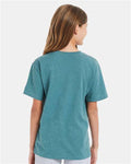 Hanes 498Y Cactus Heather — on model back