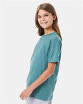 Hanes 498Y Cactus Heather — on model side