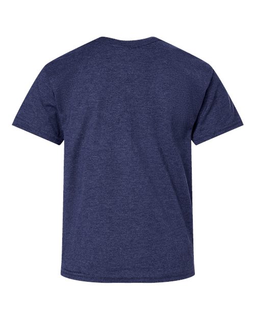 Hanes 498Y Heather Navy — back