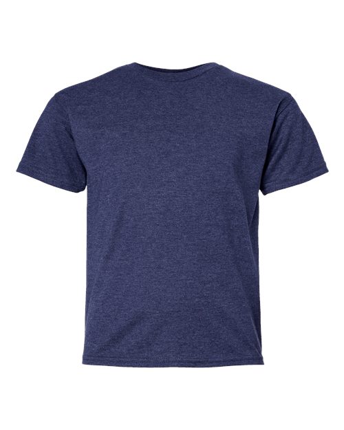 Hanes 498Y Heather Navy — front
