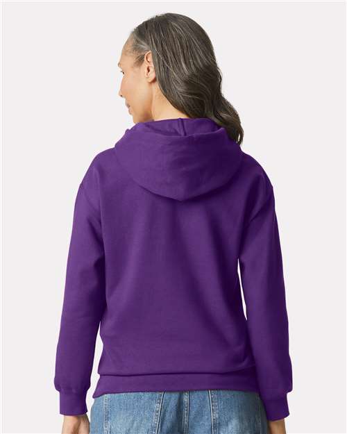 Gildan SF500 Purple — on model back