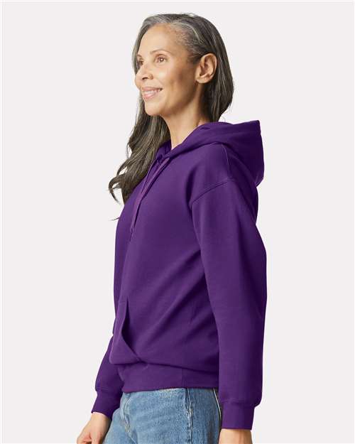 Gildan SF500 Purple — on model side