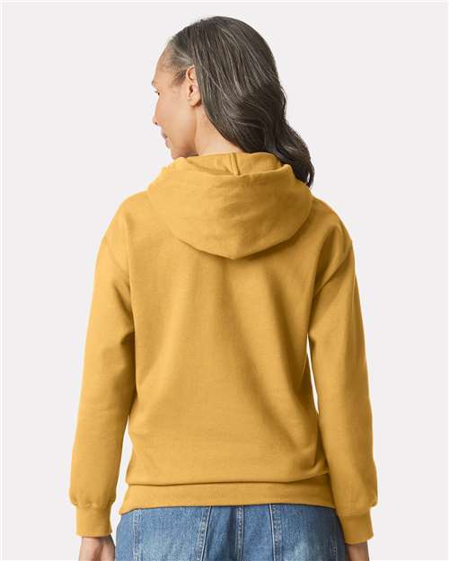 Gildan SF500 Mustard — on model back