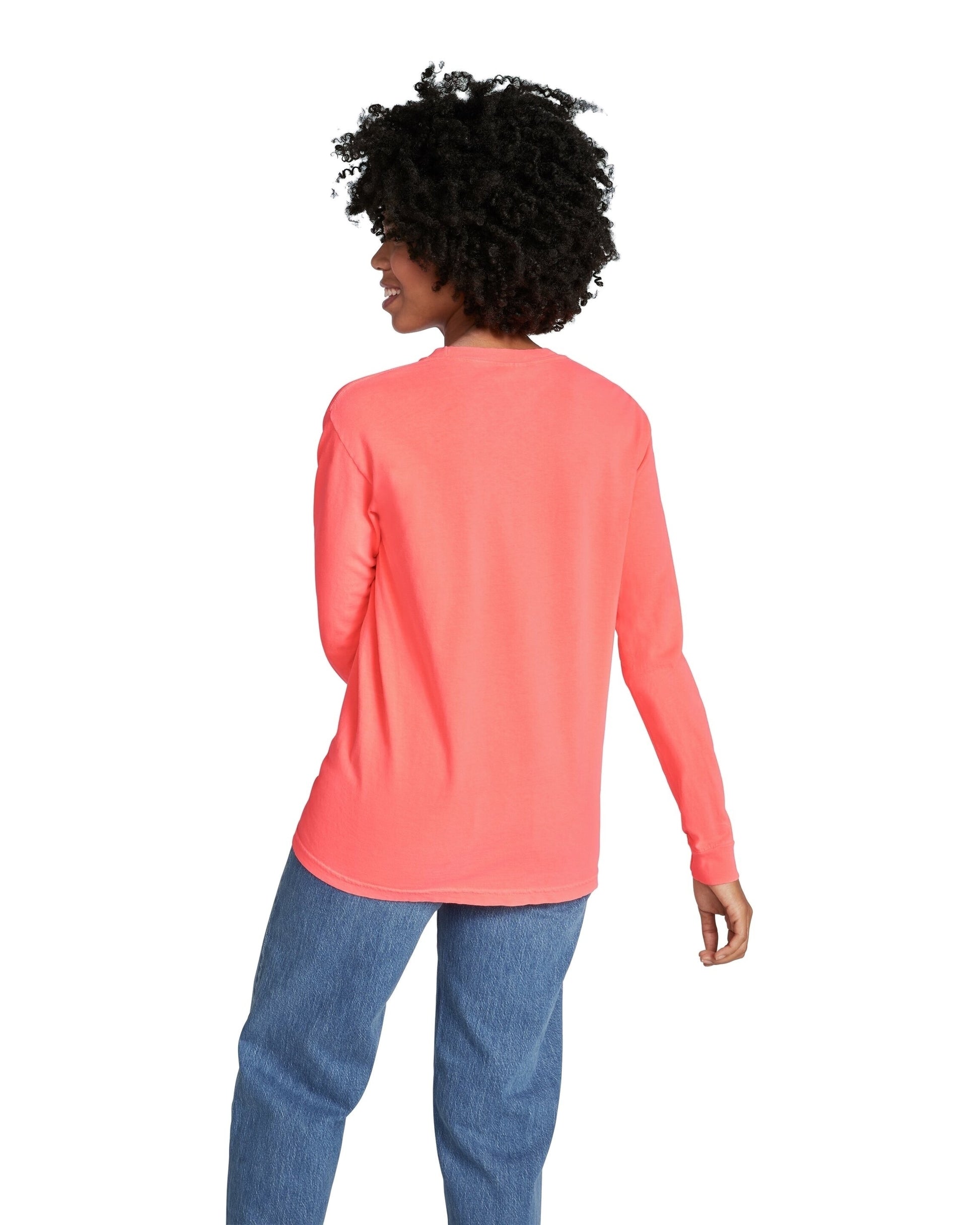 Unisex Heavyweight RS Long-Sleeve T-Shirt - Neon Red Orange