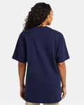 Hanes 5280T Athletic Navy — on model back