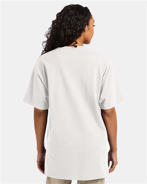 Hanes 5280T White — on model back