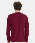 Hanes 5286 Athletic Cardinal — on model back