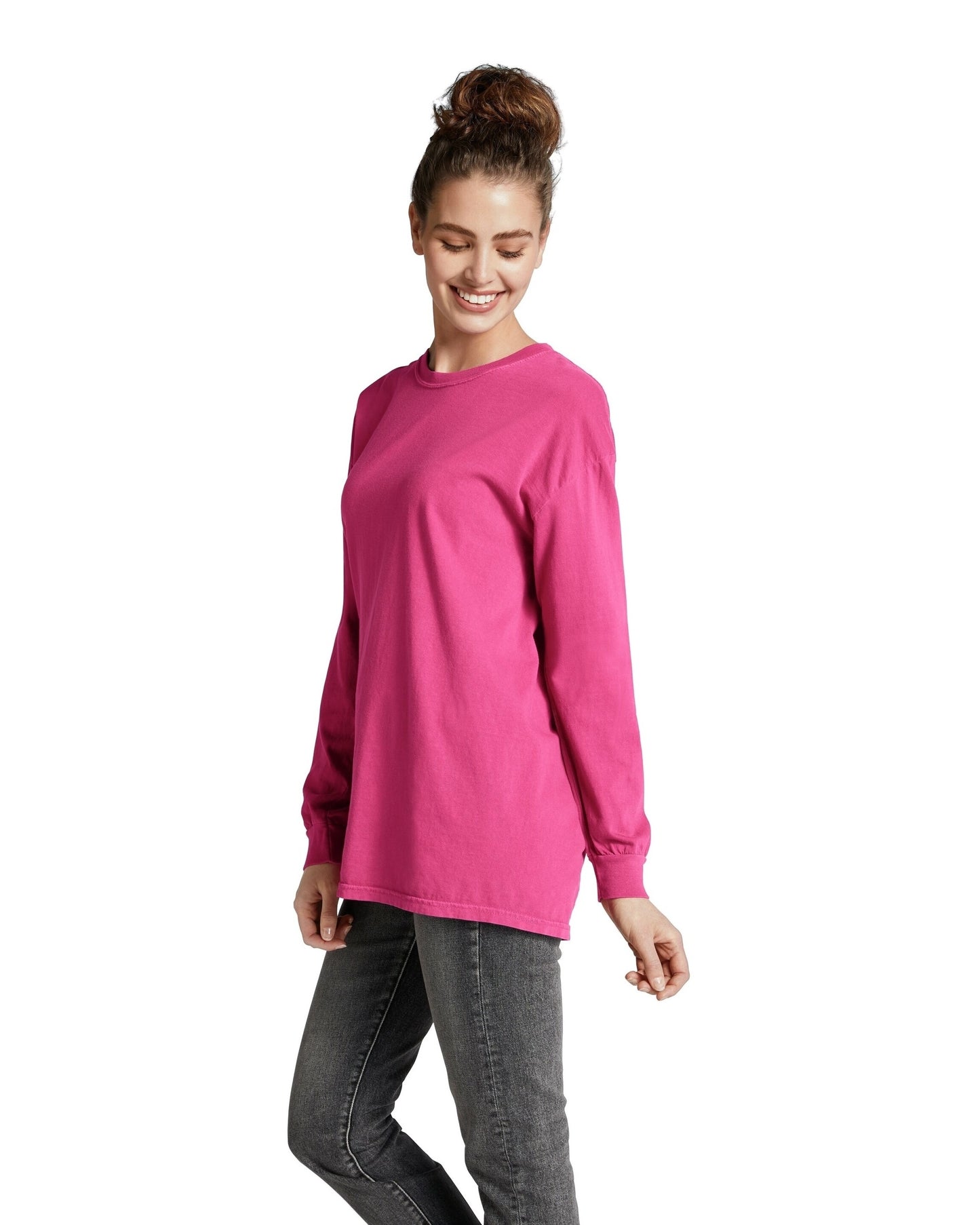 Unisex Heavyweight RS Long-Sleeve T-Shirt - Heliconia