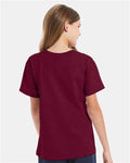 Hanes 5480 Athletic Cardinal — on model back