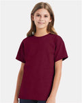 Hanes 5480 Athletic Cardinal — on model front