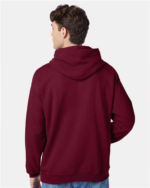 Hanes P170 Athletic Cardinal — on model back