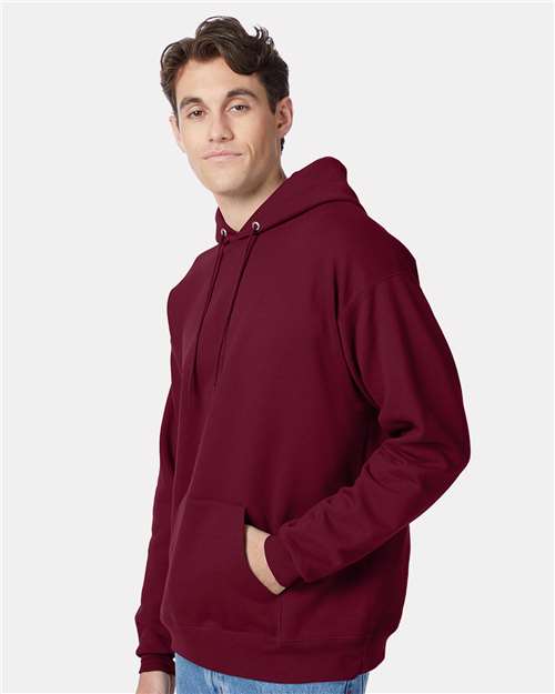 Hanes P170 Athletic Cardinal — on model side