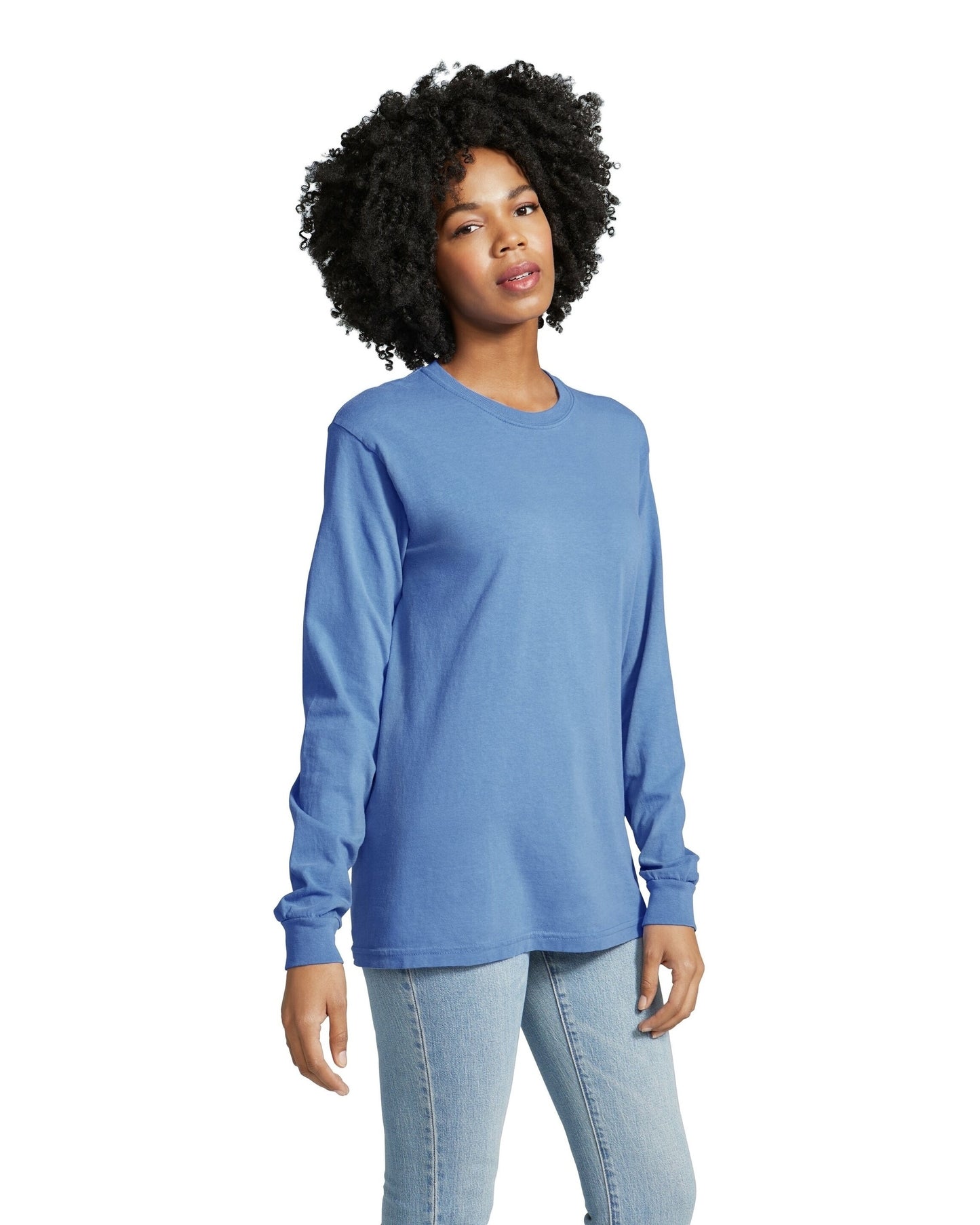 Unisex Heavyweight RS Long-Sleeve T-Shirt - Flo Blue