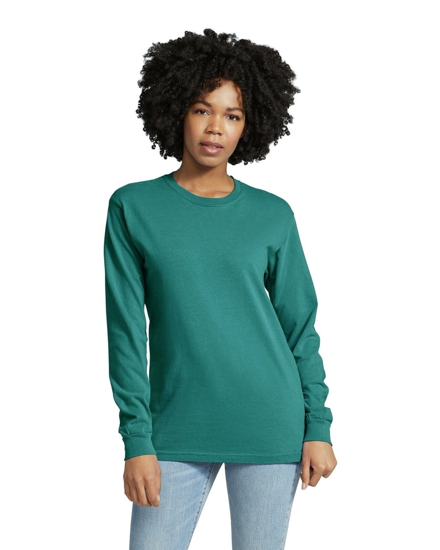 Unisex Heavyweight RS Long-Sleeve T-Shirt - Topaz Blue