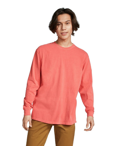 Unisex Heavyweight RS Long-Sleeve T-Shirt - Bright Salmon