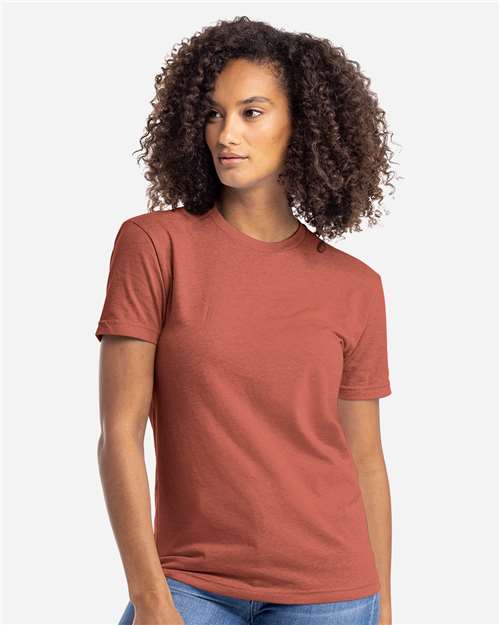 Next Level 6210 Heather Redwood — on model front