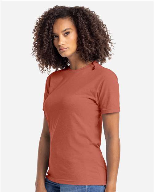 Next Level 6210 Heather Redwood — on model side