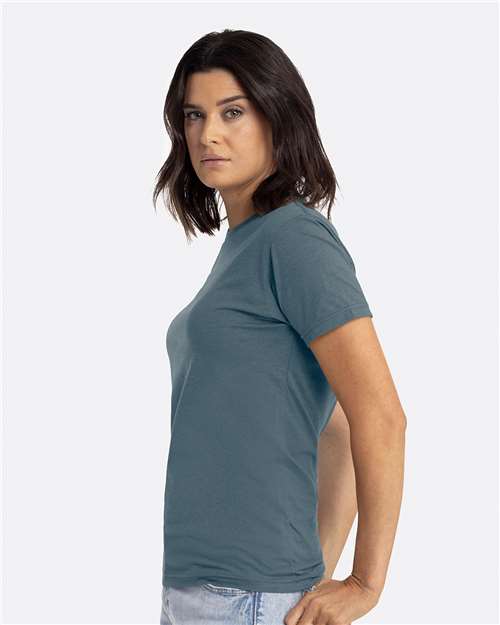 Next Level 6210 Heather Slate Blue — on model side