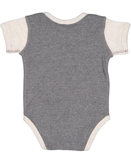 Infant Baby Rib Bodysuit - Granite Heather / Natural Heather
