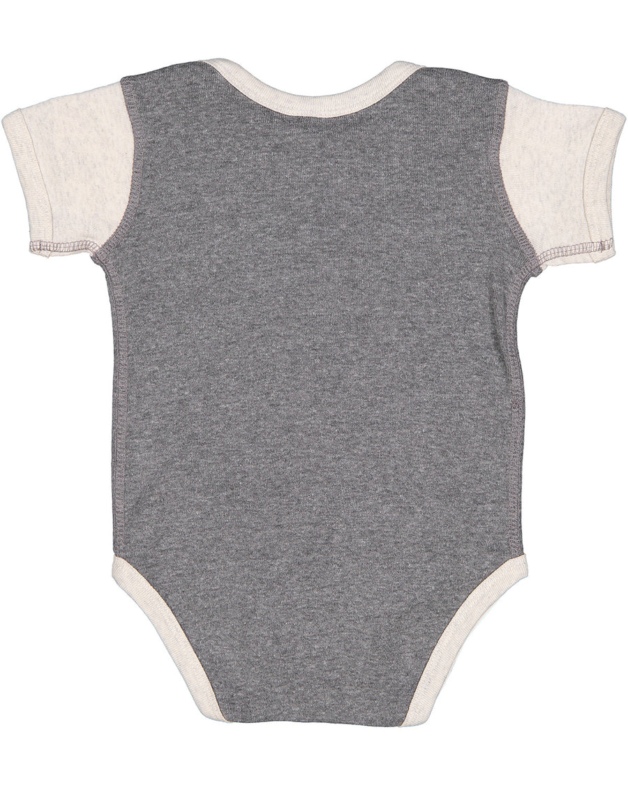 Infant Baby Rib Bodysuit - Granite Heather / Natural Heather