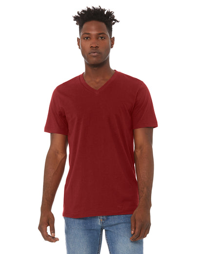 Unisex Jersey Short-Sleeve V-Neck T-Shirt - Cardinal