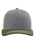 Richardson 112 Heather Grey/ Birch/ Army Olive — front
