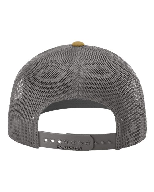 Richardson 112 Mink Beige/ Charcoal/ Amber Gold — back