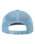 Richardson 112 White/ Columbia Blue/ Yellow — back