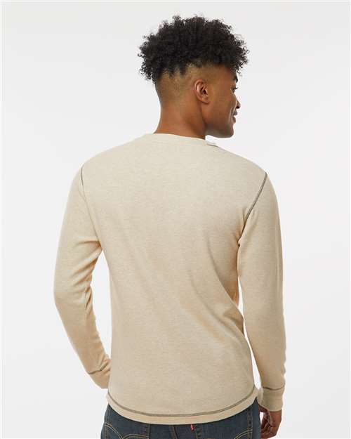 J. America 8238 Oatmeal Heather — on model back