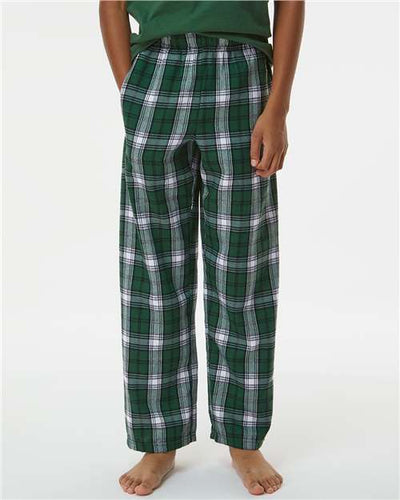 Boxercraft BY6624 Green/ White Plaid — on model front