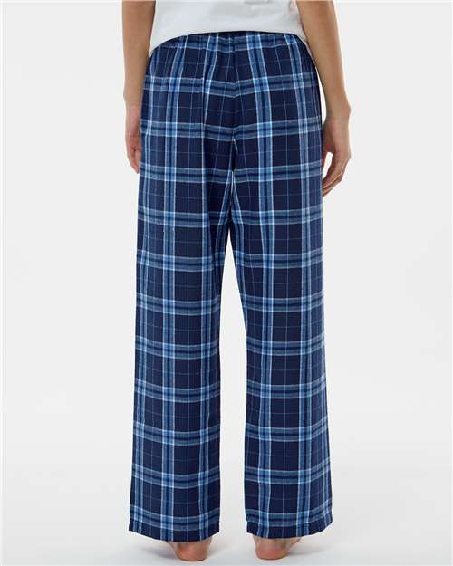 Boxercraft BY6624 Navy/ Columbia Plaid — on model back