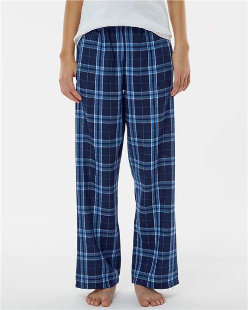 Boxercraft BY6624 Navy/ Columbia Plaid — on model front